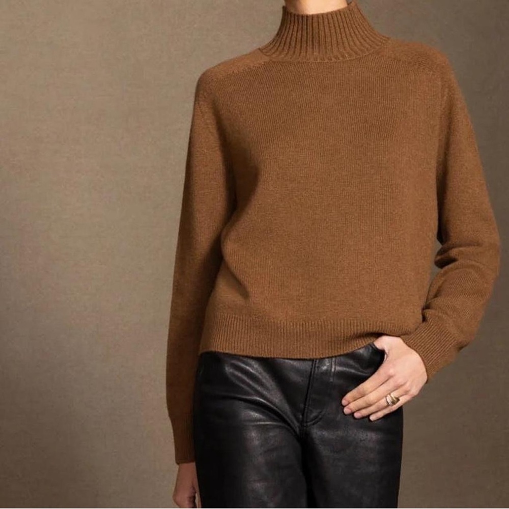 NAADAM Brown Cashmere Turtleneck Sweater